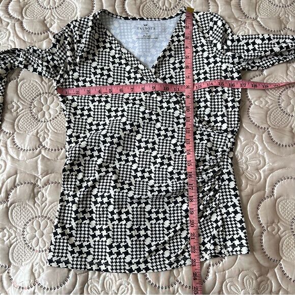 Talbots Surplice Wrap 3/4 Sleeves Blouse Top Size Small Petites - Picture 8 of 9